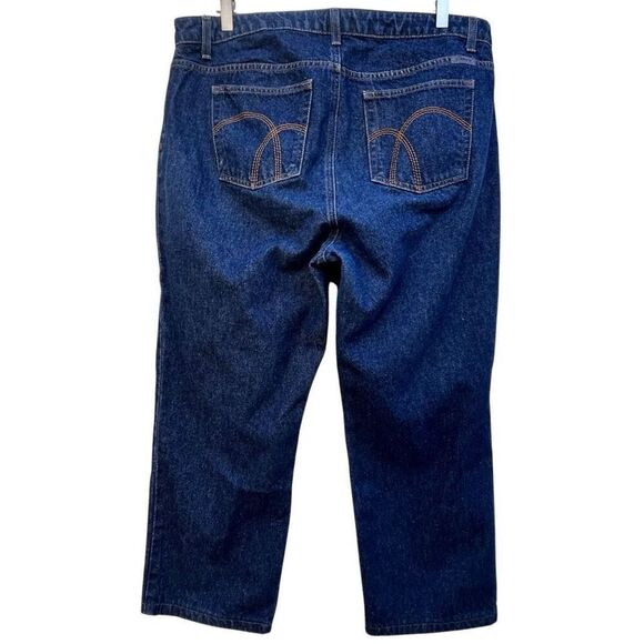 NWOT Liz Claiborne Jeans Women's Size 16L Blue Classic Fit Straight Leg Zip Fly - Picture 7 of 16